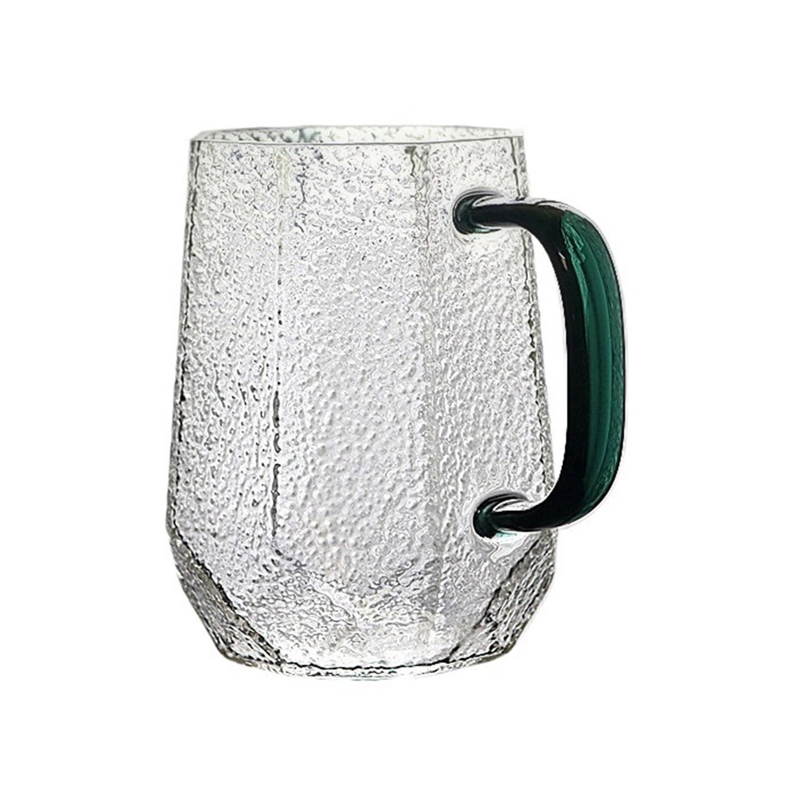 Tazas de vidrio transparente con asas de 420 ml para leche, zumos y cafés largos