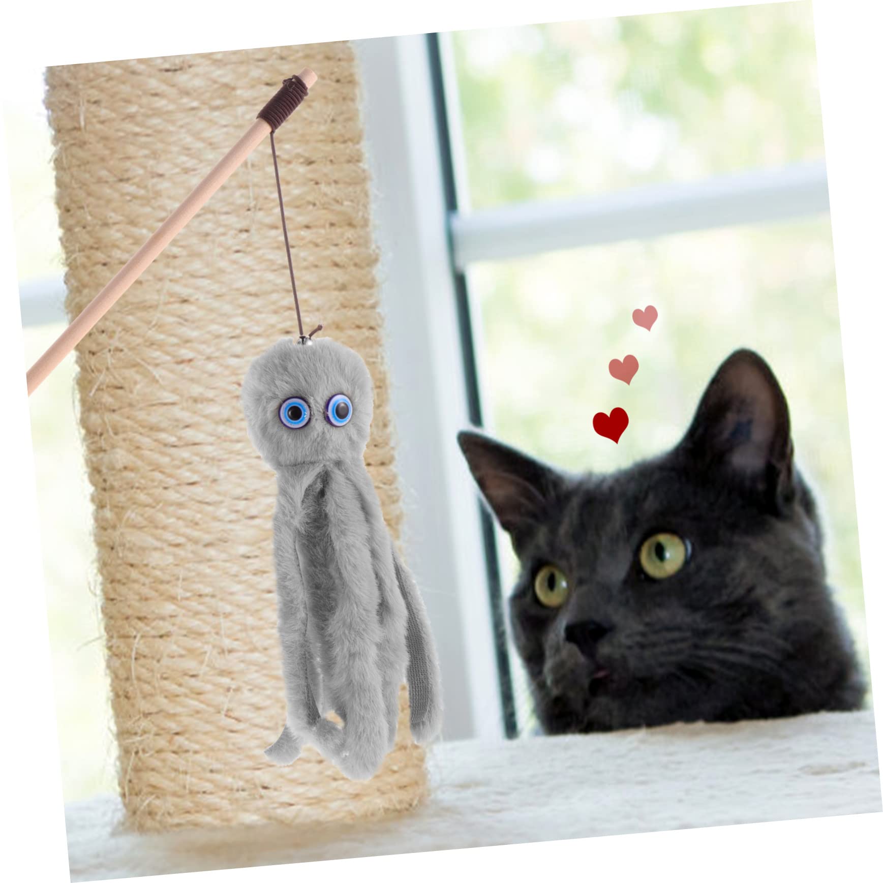 Yardwe 10 Piezas Masticar Juguetes Juguete para Mascotas Juguetes interactivos para Gatos de Interior Peluche Juguete para rascar Gatos Varita de Juguete para Gato un Tipo Divertido Vara