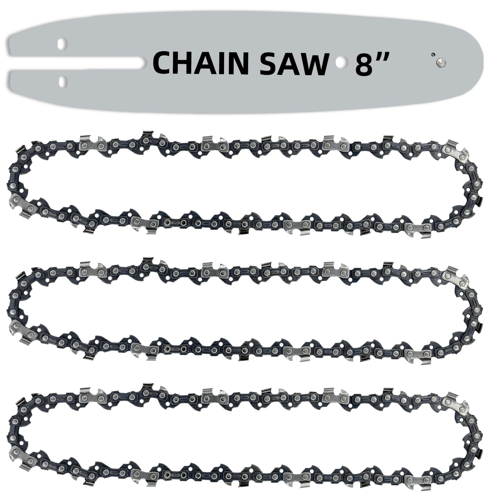 Amazon.com : 8 Inch Chainsaw Guide Bar and Chain Combo, 3/8