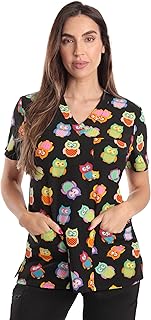 Womens Holiday Scrub Tops