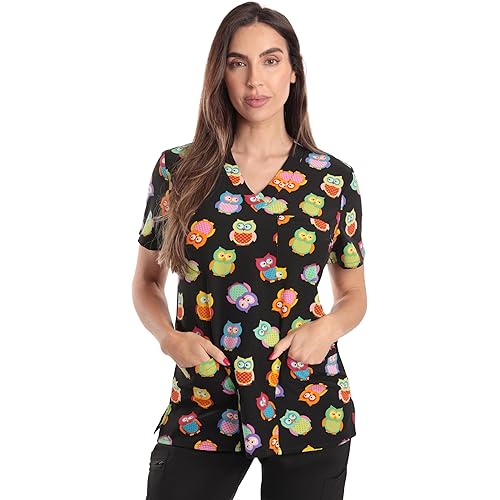 Just Love Womens Holiday Scrub Tops