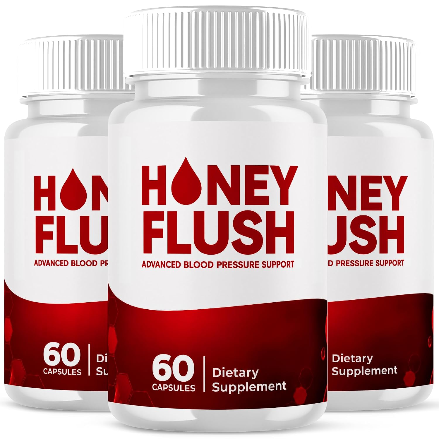 (3 Pack) Honey Flush Capsules Blood Optimizer Support Pills (180 Capsules)