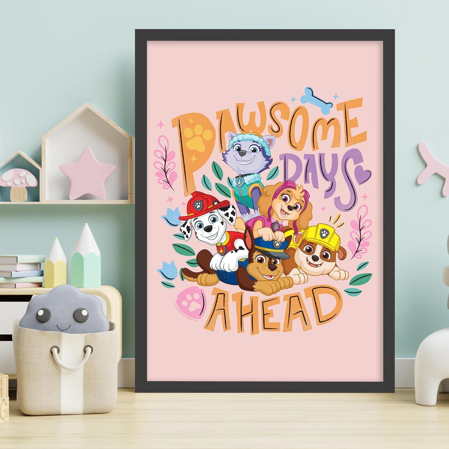 Themed Blue Paw Patrol Print - Pawsome Days Ahead Poster Wall Art (21Cm X 29.7Cm - A4)