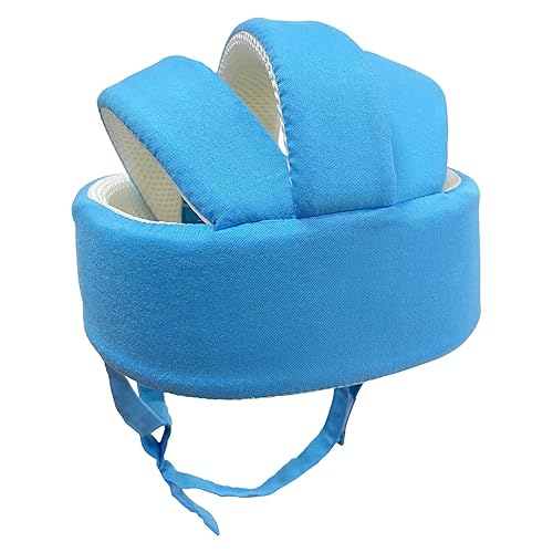 Miniatura 3 de Ocanoiy Casco de seguridad para bebés y niños pequeños protector de cabeza para bebés arnés protector de cabeza suave ajustable azul