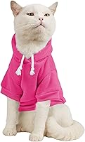 Vista 9 de QWINEE Sudadera Básica con Capucha para Perro Suéter para Cachorro Disfraces Cálidos para Gato Ropa para Mascotas para Chihuahua Cachorro Gatito