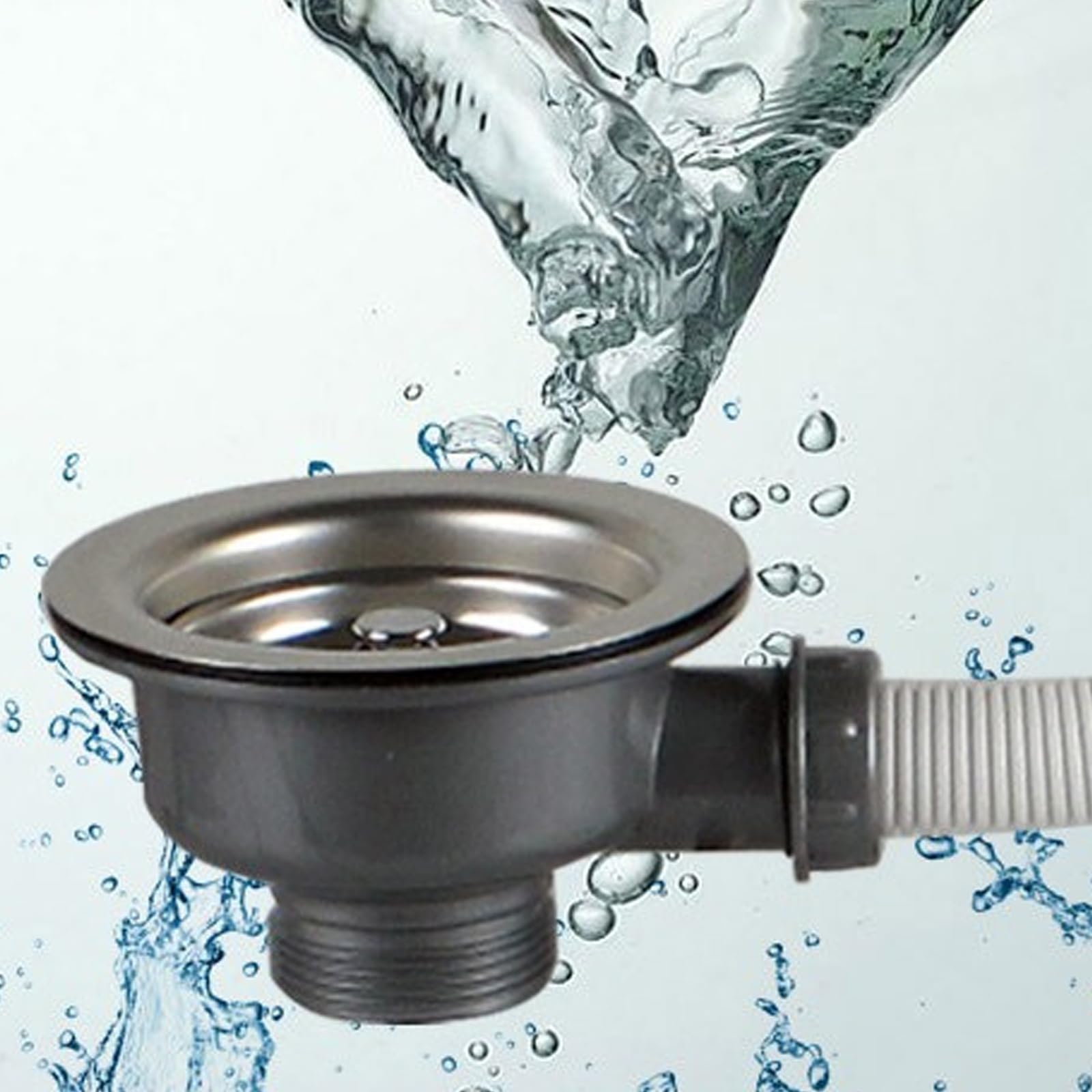 1 Pcs Sink Waste Kit, Kitchen Sink Waste Kit, Sink Overflow Kit, Sink Waste Fittings, Kitchen Sink Waste Fittings, Kitchen Sink Drain, Round Overflow Pipes - Image 3