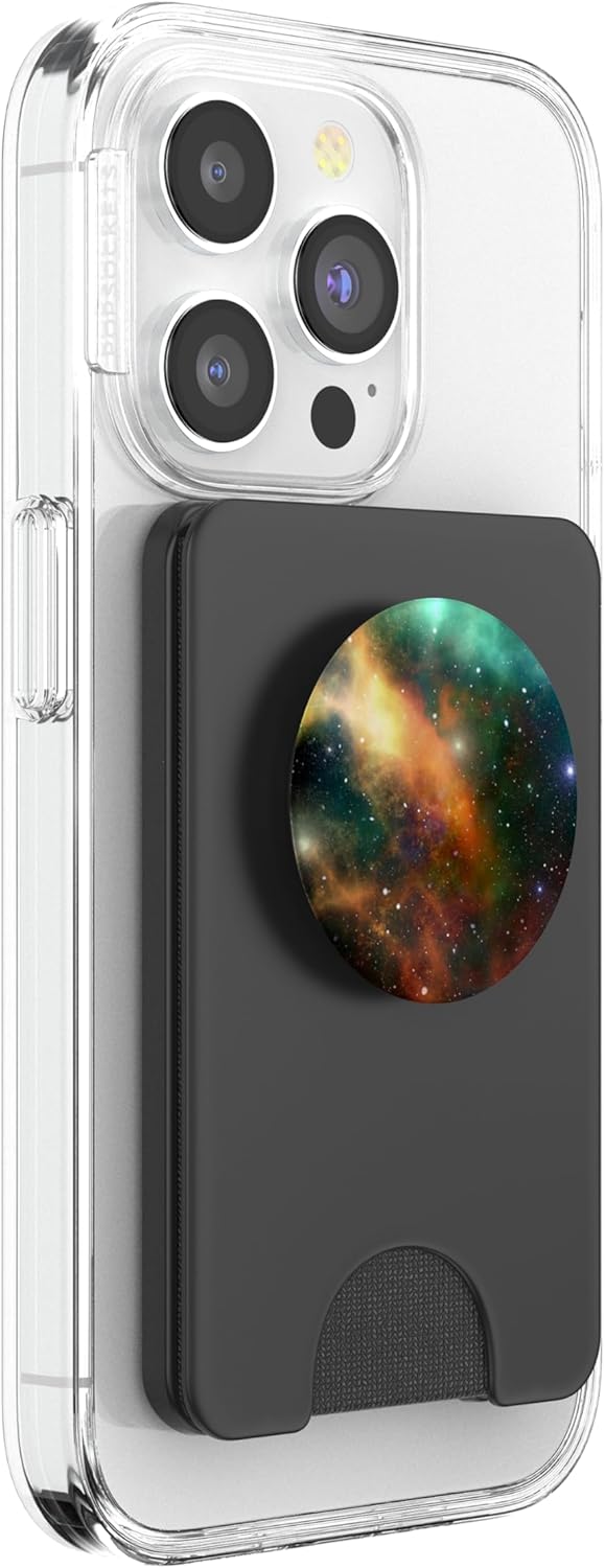 Cool Boys Galaxy Blue Green Orange Nebula Stars Design PopSockets PopGrip: Swappable Grip for Phones & Tablets PopSockets PopWallet for MagSafe