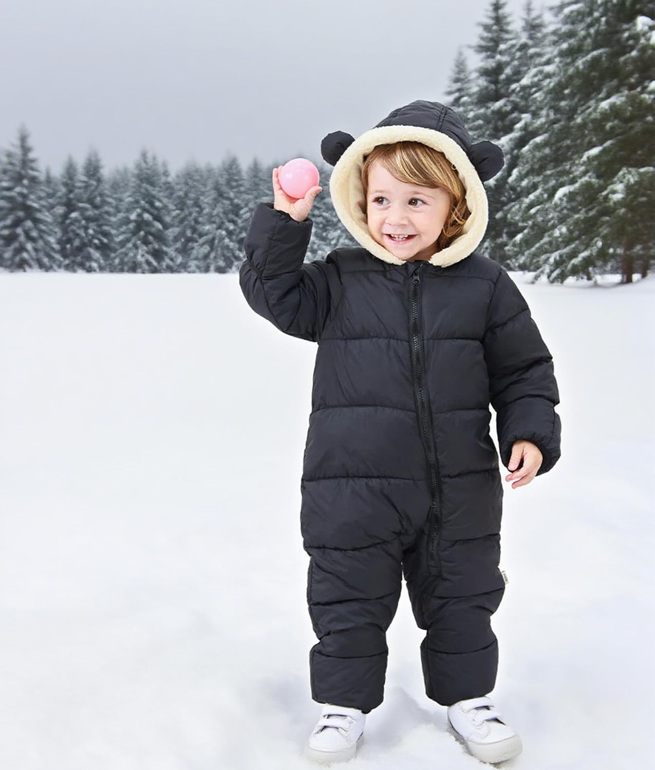 BFUSTYLE Baby Snowsuit 0-24 Months Winter Clothes Infant Boy Girl Puffer Jacket Newborn One Piece Coat with Hooded - Image 4