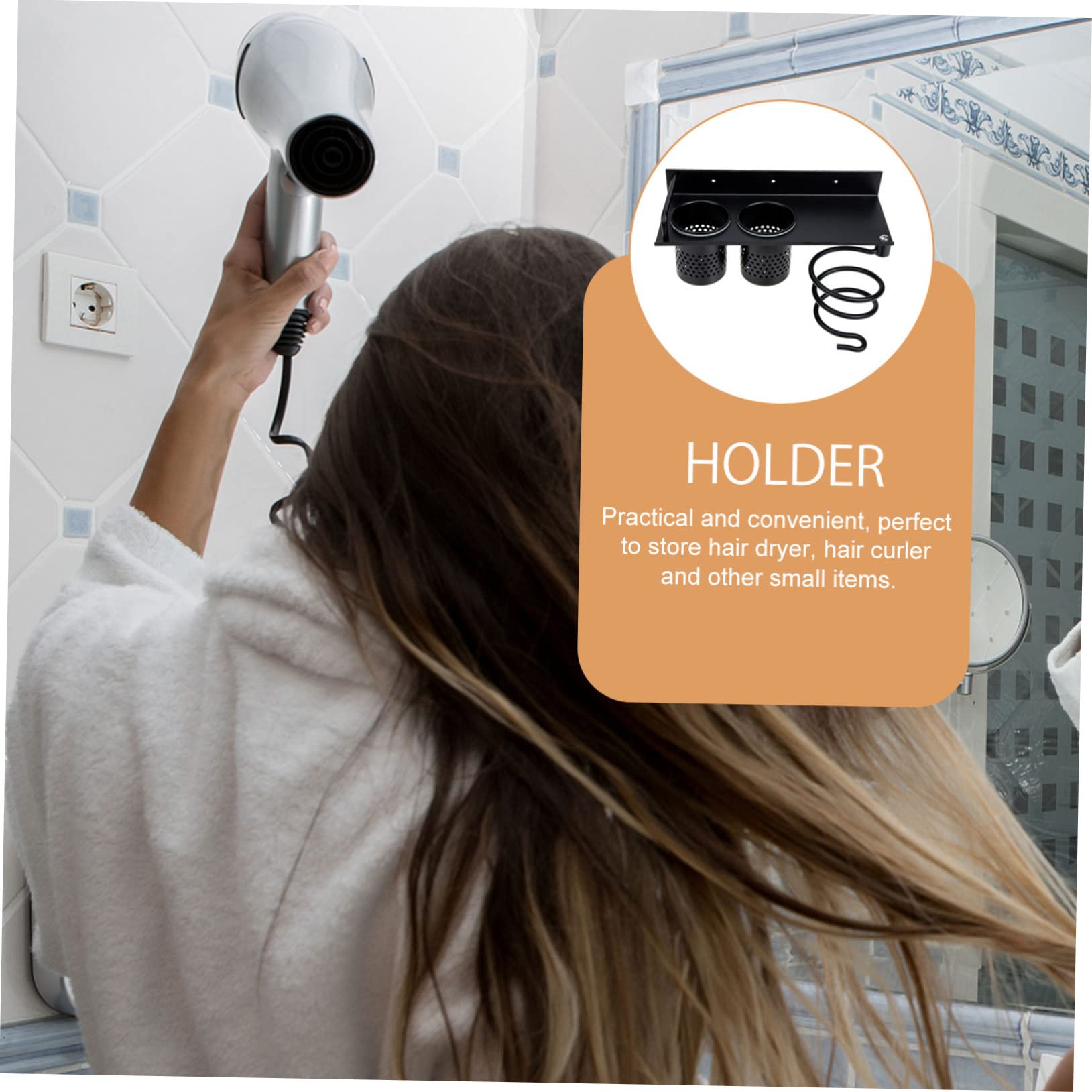 Haartrockner Halter Wandmontiert Organizer für Glätteisen Lockenstab Kamm Badezimmer Rack Bohrfrei Aufbewahrungsmöglichkeit