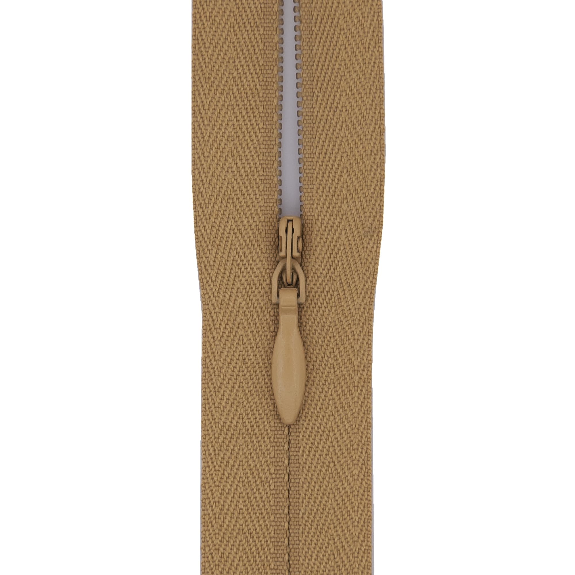5X #3 Concealed Zip 14 inch (35cm) with Woven Tape for Dresses, Cushions & Pillows -Professional Hidden Nylon Zips for Sewing & Home Decor (Warm Camel) โ image 1