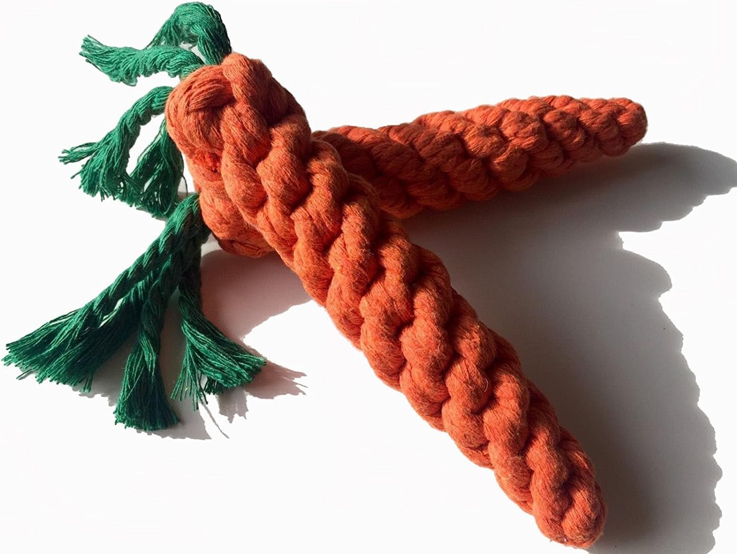 Pet Dog Puppy Cat Chewing Rope Carrot Shaped Molar Cotton Knot Clean Teeth Healthy Teeth Chew Fun Toy Easter Toy by Reelok