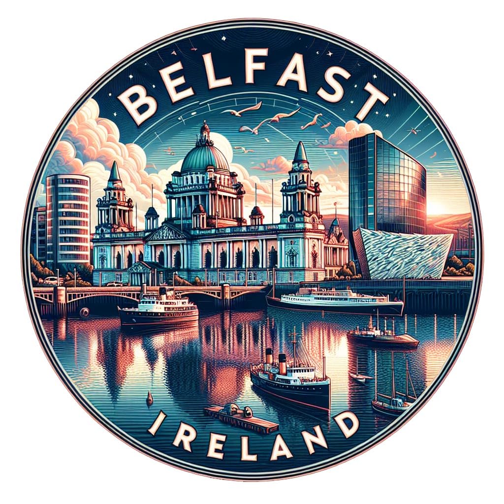 Belfast Ireland Souvenir Vinyl Decal Sticker 4-Inch