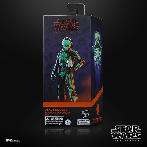 Miniatura 2 de STAR WARS The Black Series Clone Trooper (Edición de Halloween) y PORG Toys, figuras coleccionables con temática navideña de 6 pulgadas, a escala de