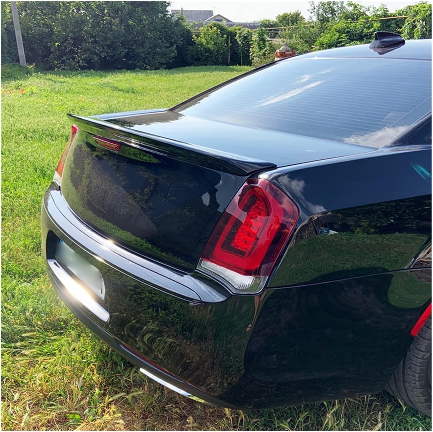 Car Tail Wing For Chrysler 300 300c 300s 2011-2018 Car Rear Trunk Splitters Spoiler Rear Tailgate Tail Wing Body Kit Car Styling Accessories Car Spoiler (Color : Gloss black)