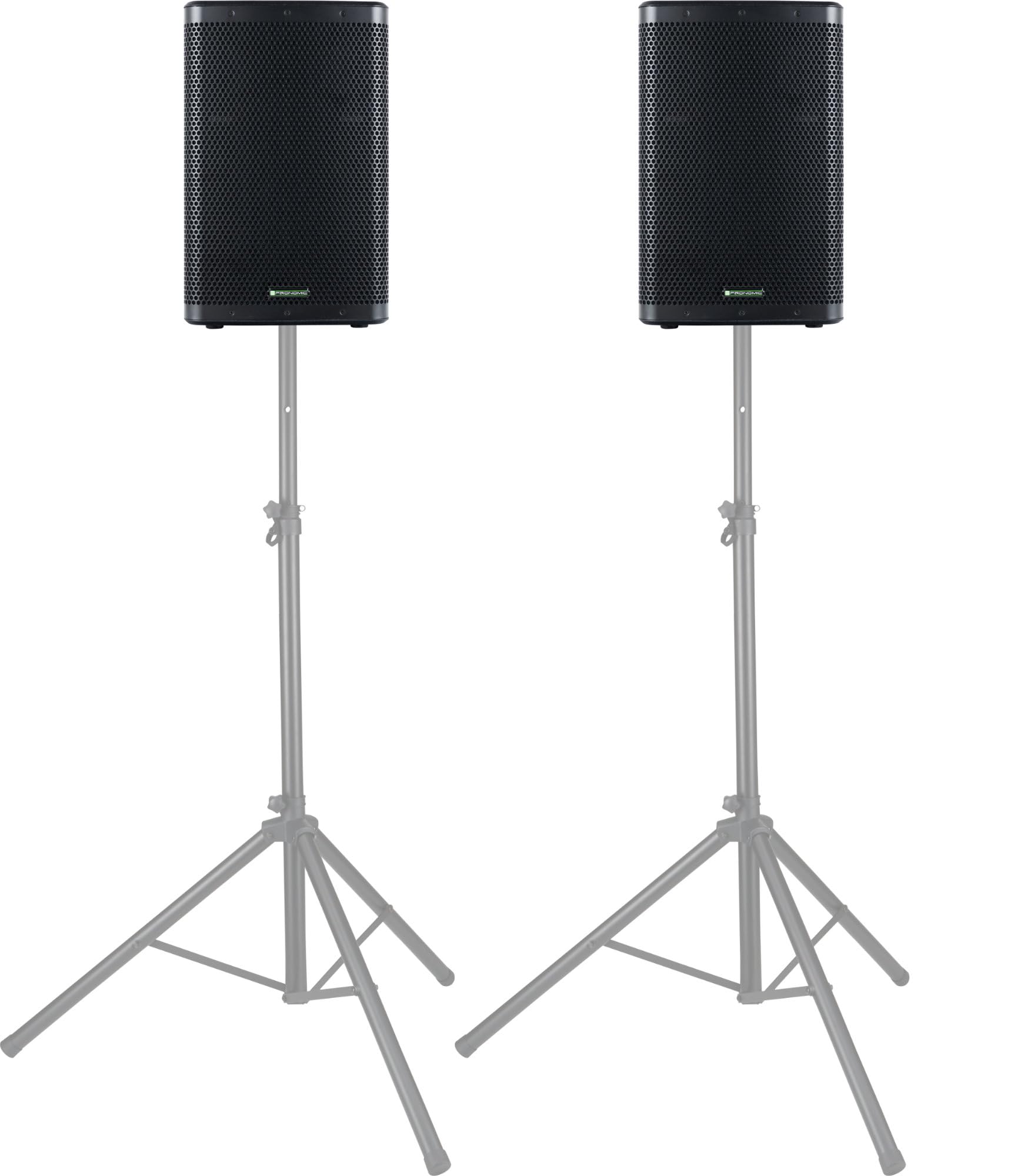 Pronomic C-212 MA Set Stereo - Due casse attive 2 vie - Potenza: 2000 Watt - Woofer 12" + Tweeter 1,75" - Ricevitore Bluetooth e DSP-Preset - Cabinet in plastica con inclinazione monitor