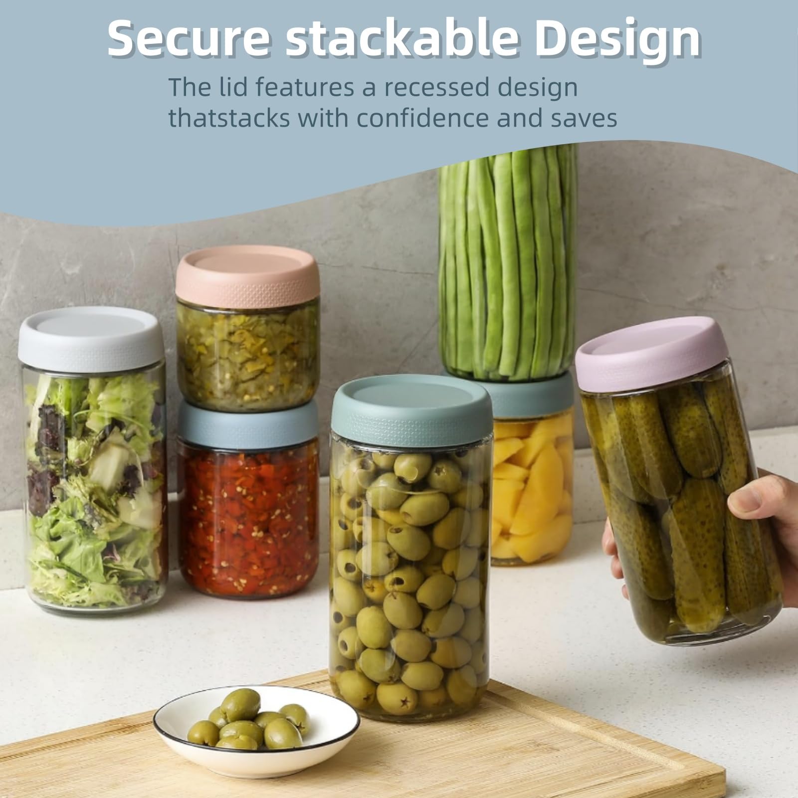 Lot De 4 Petits Bocaux à Avoine En Verre Réutilisables Avec Couvercles Pour Fruits, Vinaigrette, Sauce, Céréales, Pâtes, Sucre, Haricots (300 Ml