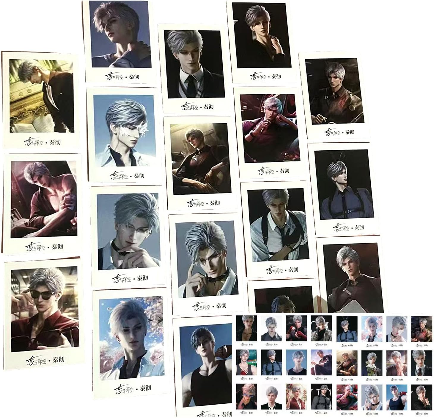 Love and deepspace Sylus LOMO Cards Merch Game Card Cosplay 40pcs 2.2x3inch Card Suitable for Game Peripheral DIY, Send to Friends and Relatives (Sylus)