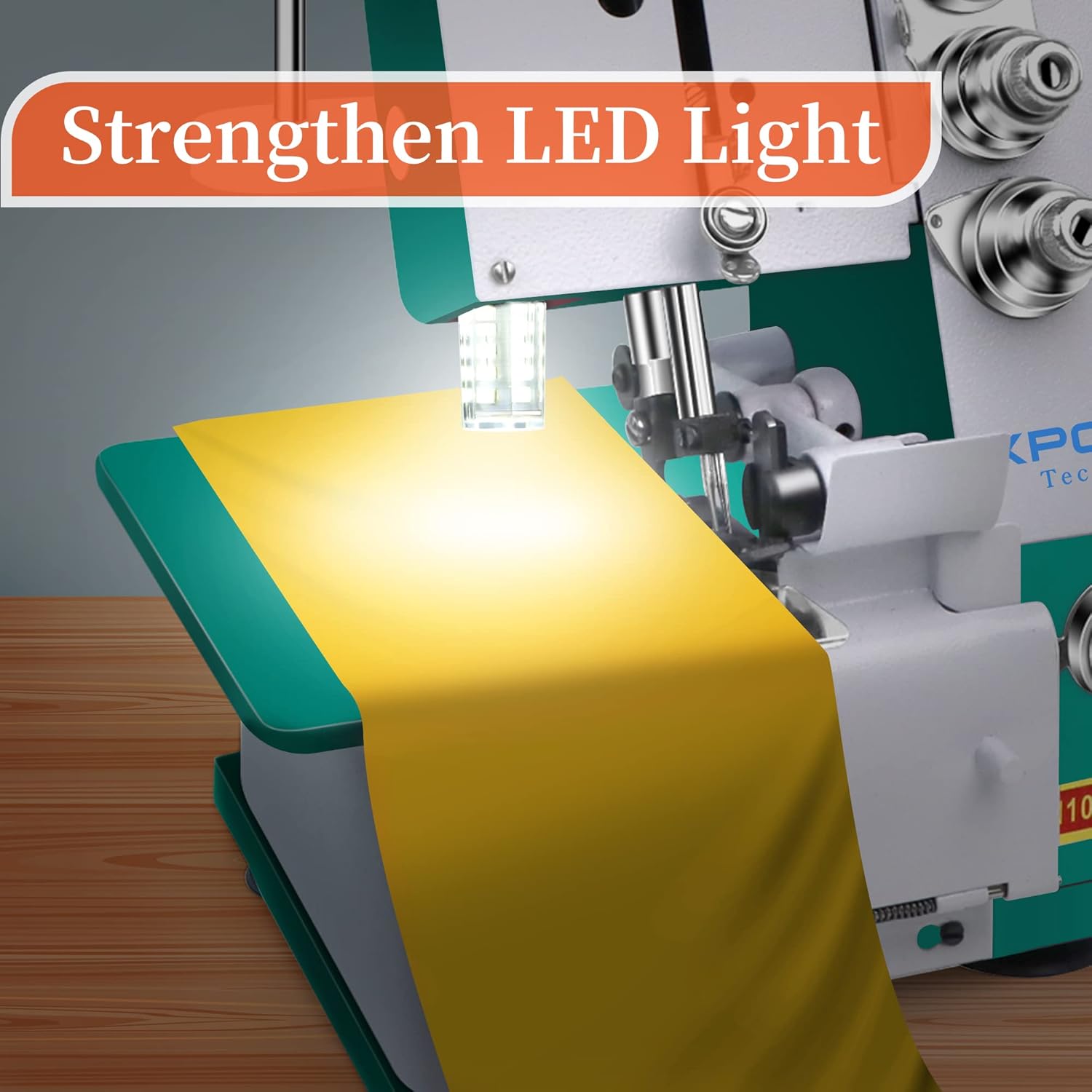 KPCB Serger Sewing Machine Overlock Machines with Upgraded LED Light and Accessories Kit (Green)