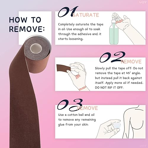 Miniatura 5 de Cinta adhesiva para pechos, reemplaza tu brasier instantáneo, adecuada para A-G, cinta Bob para levantamiento de senos con 1 cinta de levantamiento