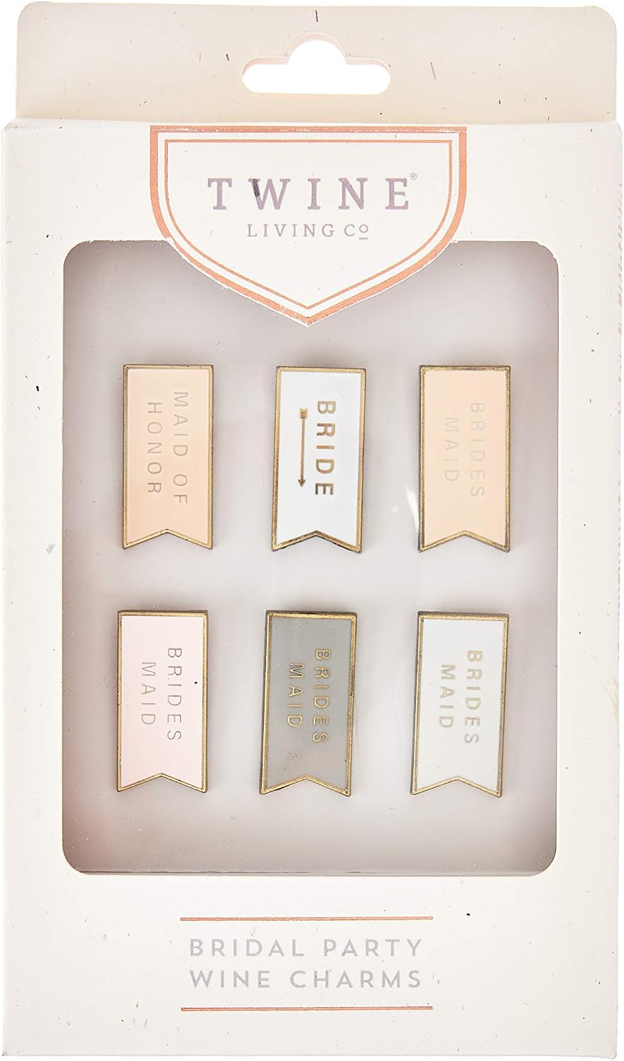 Twine 8101 Bridal Party Wine Charm Set