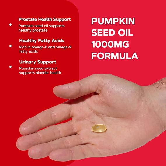 GNC Pumpkin Seed Oil 1000mg Supplement, Supports Prostate Health, 100 Servings