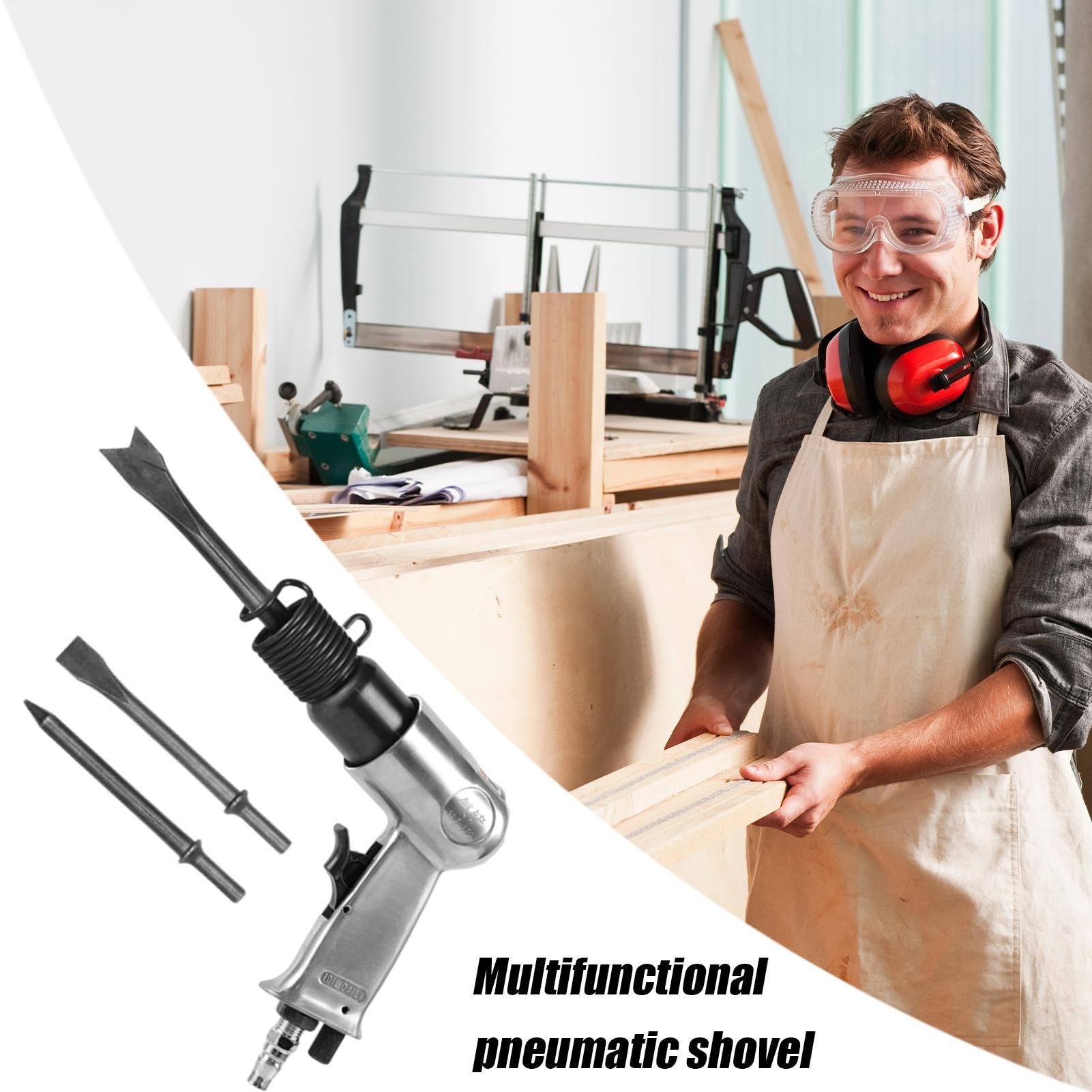 Conjunto de cincelas de de aire, herramientas neumáticas industrial de