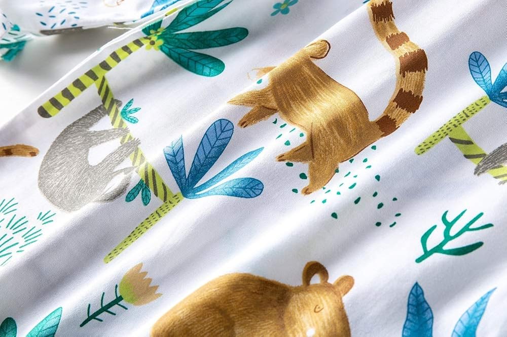 Baby Boys Girls Button Down Shirts Hawaiian Cartoon Print Slim-Fit Long Sleeve Cool Dress Shirt Cute Top for Kids: Clothing, Shoes & Jewelry