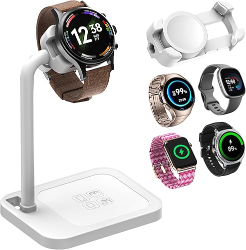 Soporte de carga para reloj inteligente para iWatch Series SE 7, 6, 5, 4, 3, 2, 1, compatible con Samsung Galaxy Watch, Huawei Watch GT 3 2e, LG,