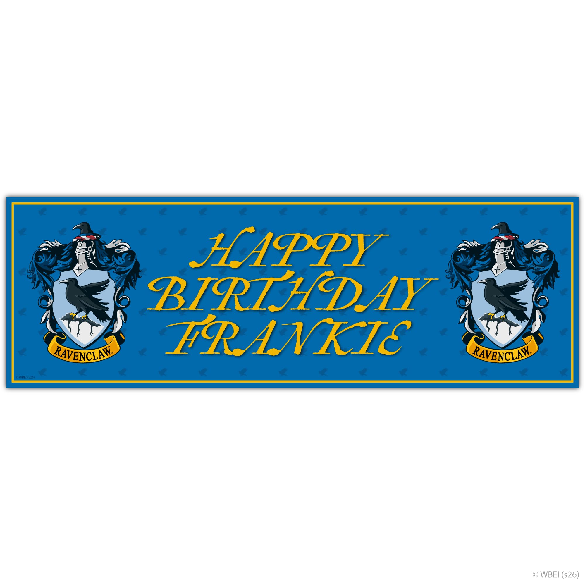 Themed Multicoloured Harry Potter Birthday - Ravenclaw Personalised Name Banner Wall Sticker (180Cm Width X 60Cm Height)