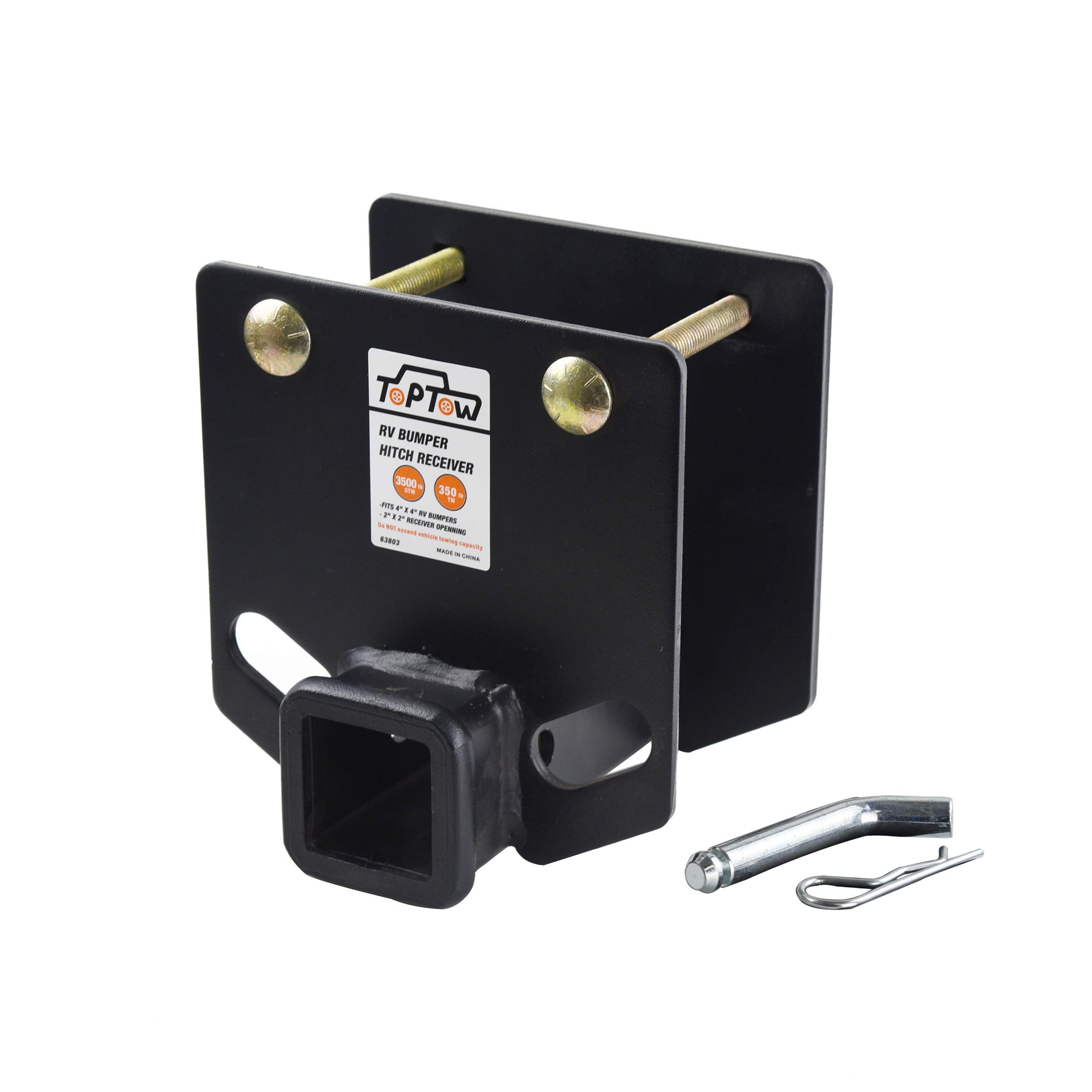 Buy TOPTOW 63803P RV Bumper Hitch Receiver 2 inch Adapter Receiver