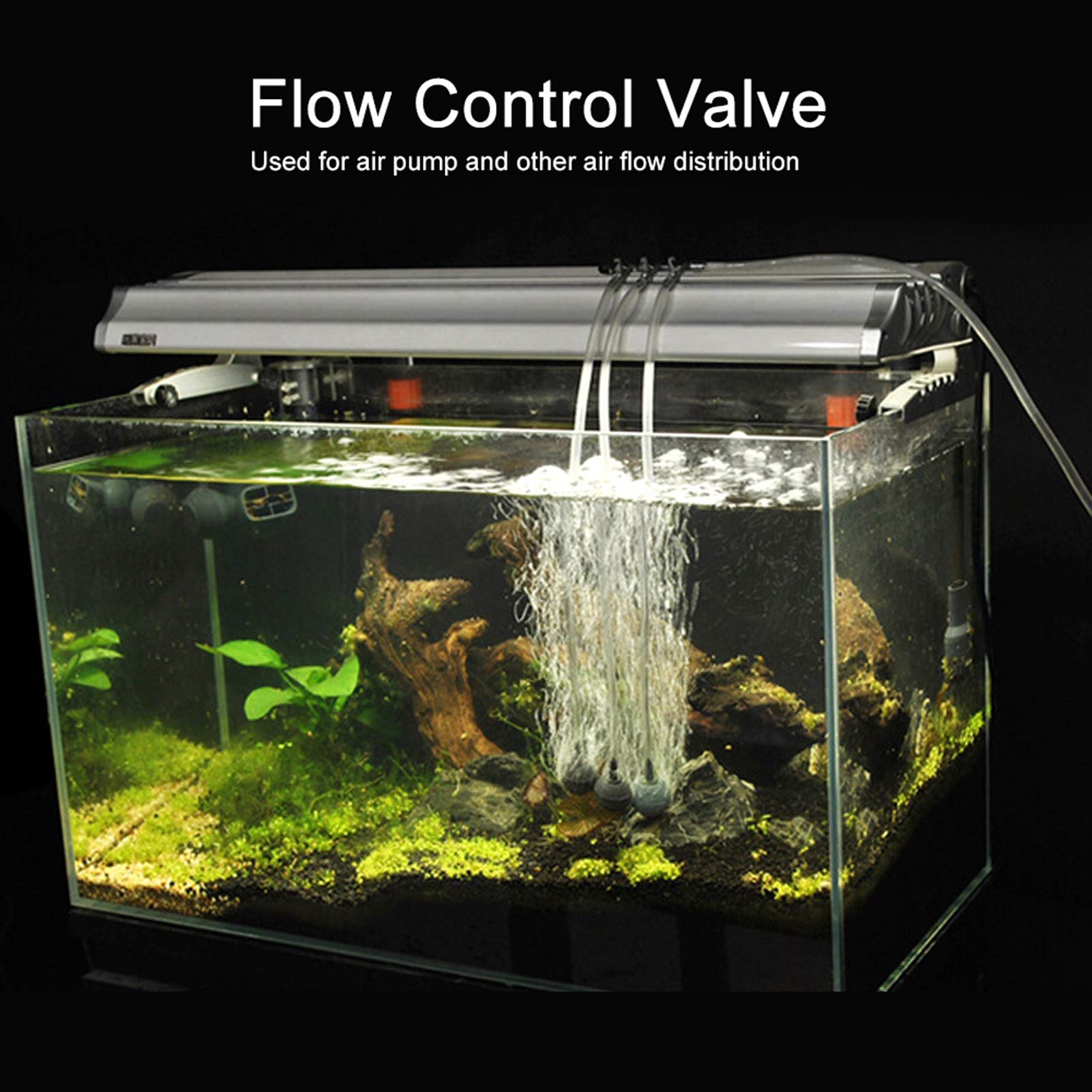 SIXRUN 10 Stück Edelstahl Aquarium Sauerstoffpumpe Luftvolumen Flussregelventil Überprüfen Einzelöffnung mit Gewinde für Luftverteilung