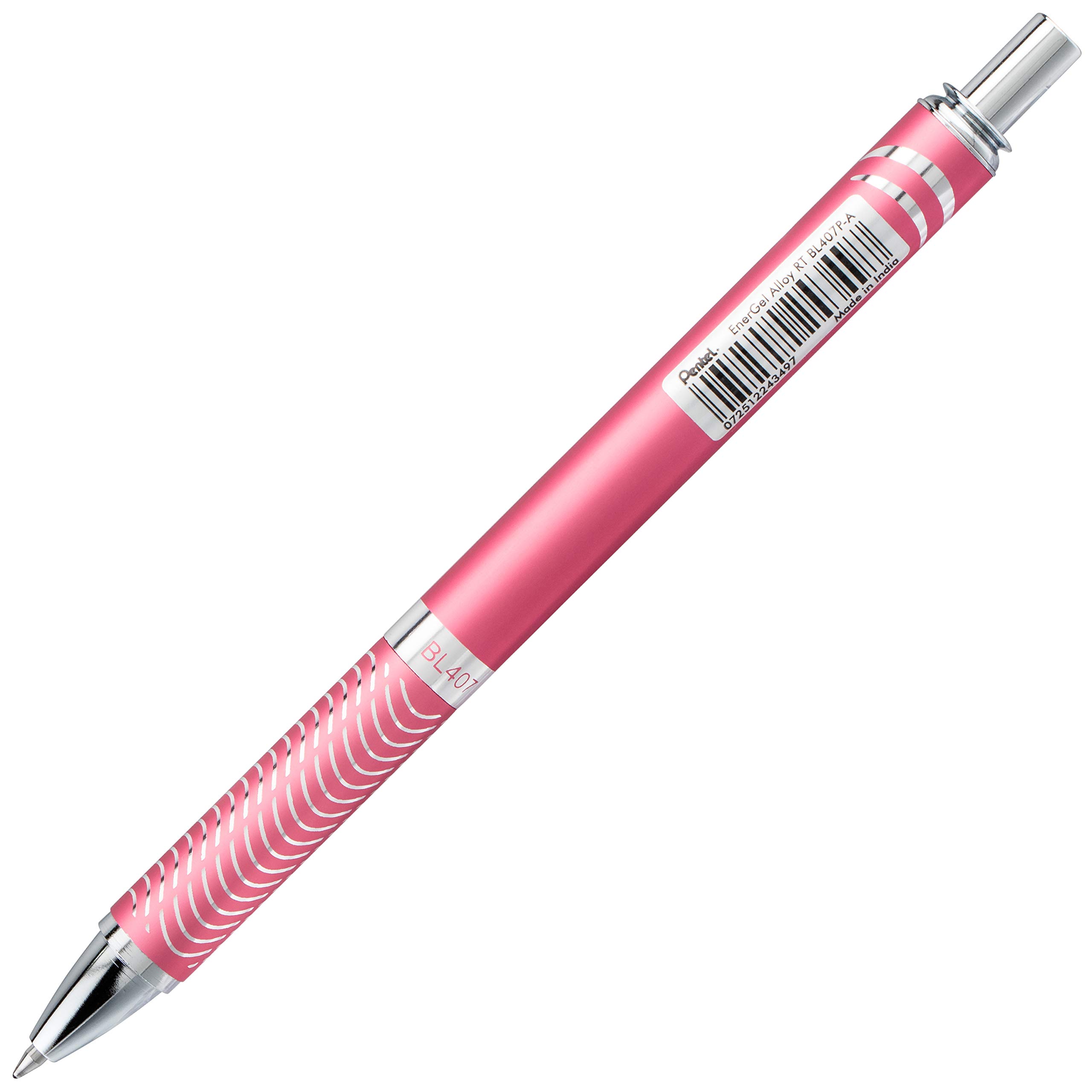 Pentel 0.7 mm punta "EnerGel Sterling nero inchiostro penna – Baby Blue (confezione da 12) rosa