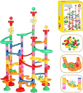 Marble Run, Marble Run for 3 year olds - 109 Pieces Marble Race Track Game Construction STEM Building Blocks Educational Learning for Boys Girls 3 4 5 6 7 8 +