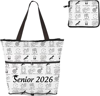 MEIKIUP Class Of 2026 Tote Bag Graduation Gift Senior College Student Gift Senior Graduation 2026 Foldable Bag (Senior 2026 FB)
