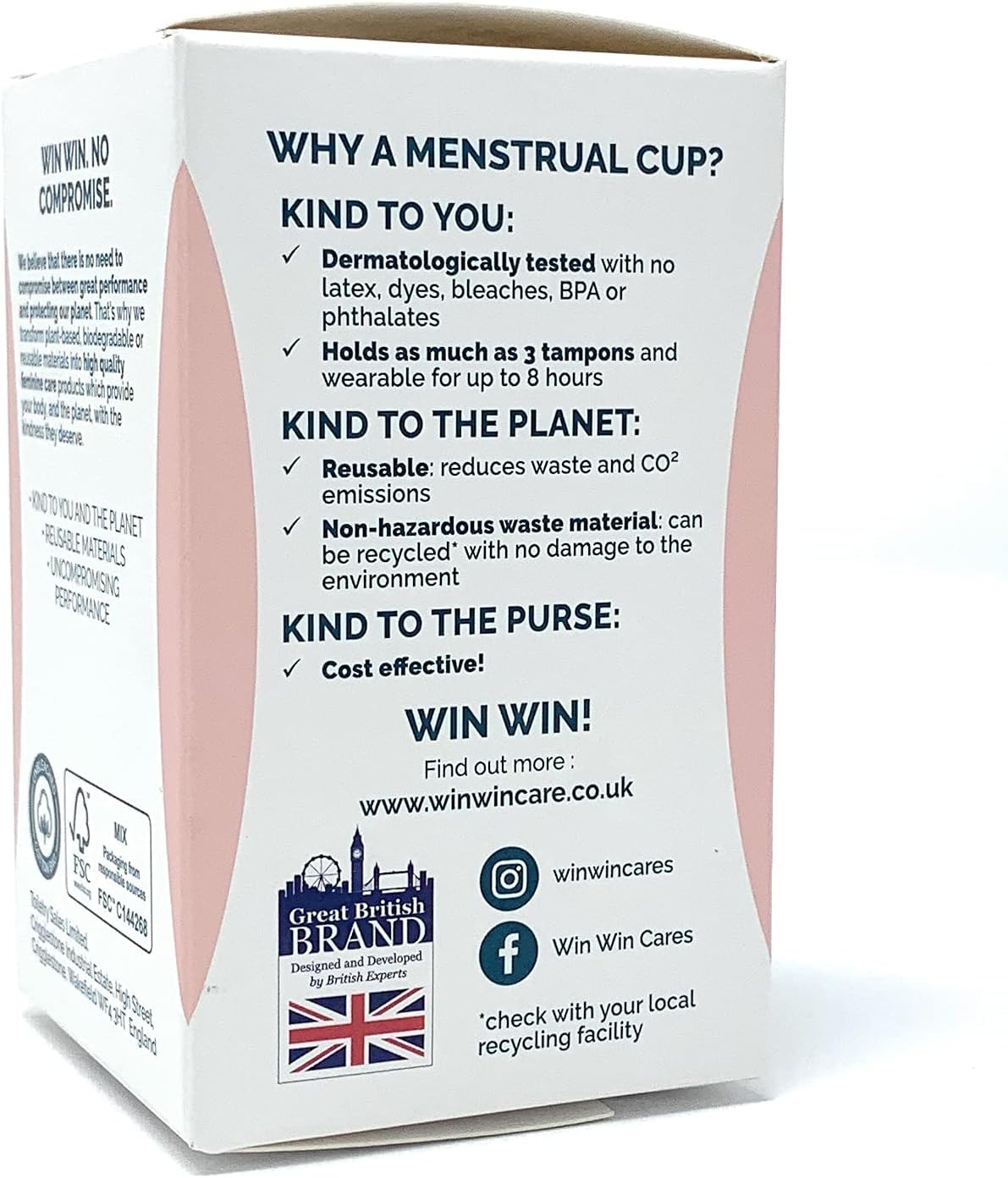 Win Win Menstrual Cup Size A Pre-Pregnancy, with Cotton Carry Bag, Medical Grade Silicone, Dermatologically Tested - Image 5