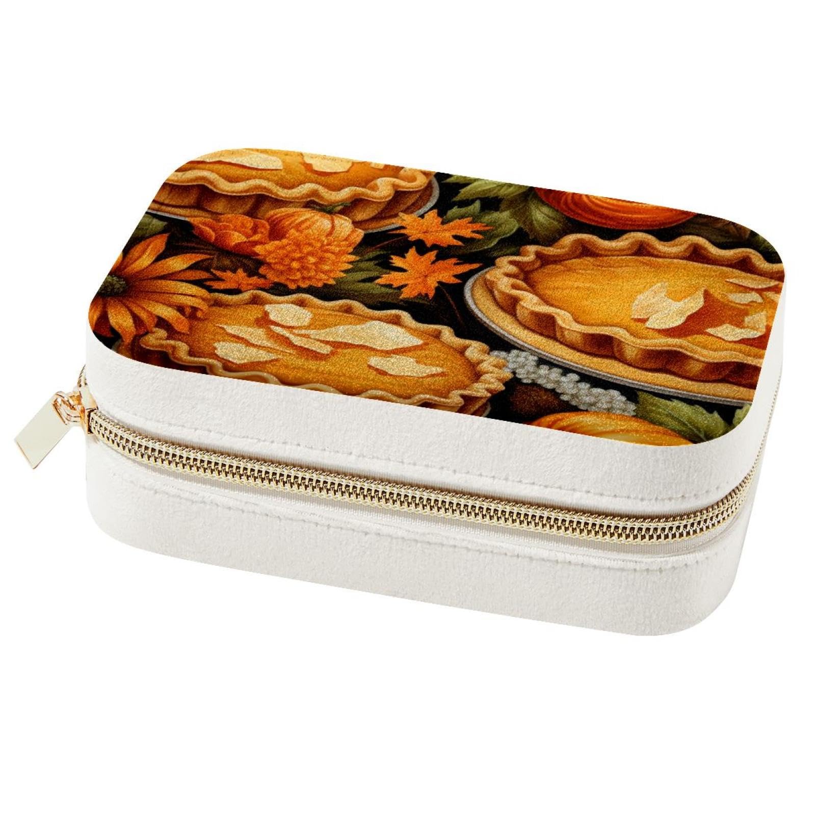 Boîte à bijoux de voyage portable pour bagues et colliers - Rose poudré