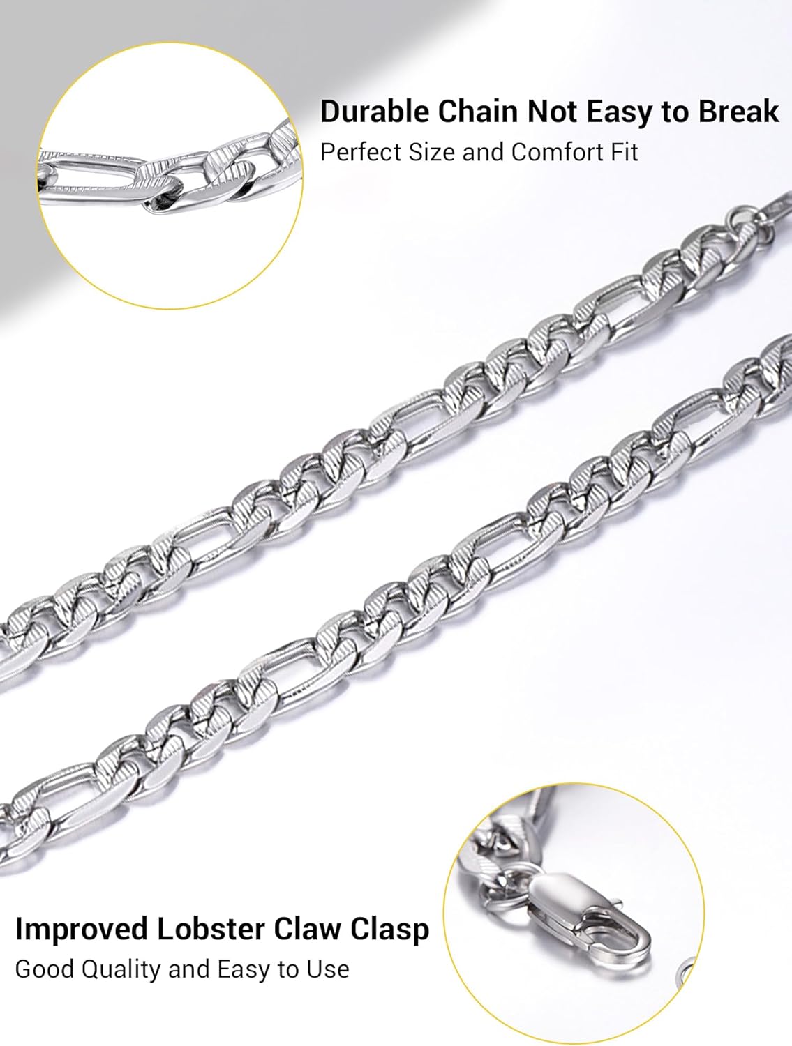 PROSTEEL Mens Bracelets Stainless Steel Bangle 10mm Thick Chain Bracelet - Image 6