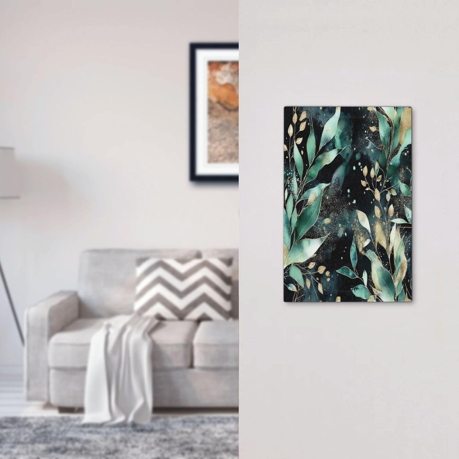 Light Switch Cover Plate Boho Forest Vintage Plant Leaves 1 Gang No Device Blank Electrical Wall Plates Faceplate Decorative Switch Plate For Bed Room Living Room Decor