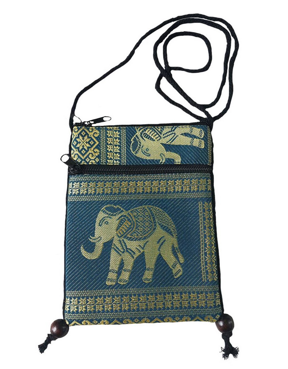 BTP Hmong Bag Hill Tribal Elephant Mini Crossbody Single Shoulder Bag Cellphone Case Passport Holder Travel Pouch