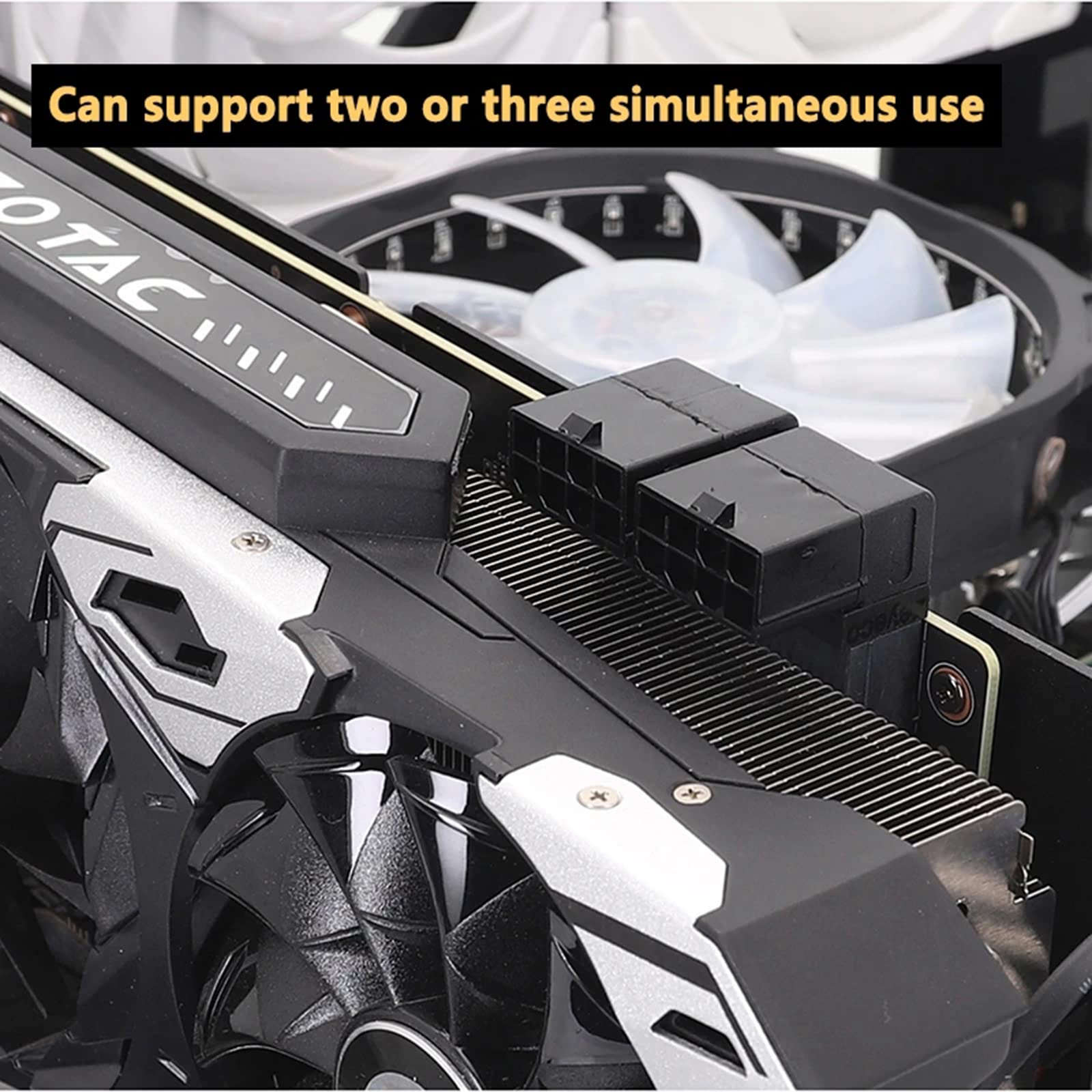 Connettore A Gomito 90° Per Scheda Grafica - Adattatore Angolare A 8 Pin Con Supporto E Fibbia (Direzione Positiva) - Ideale Per PC Gaming