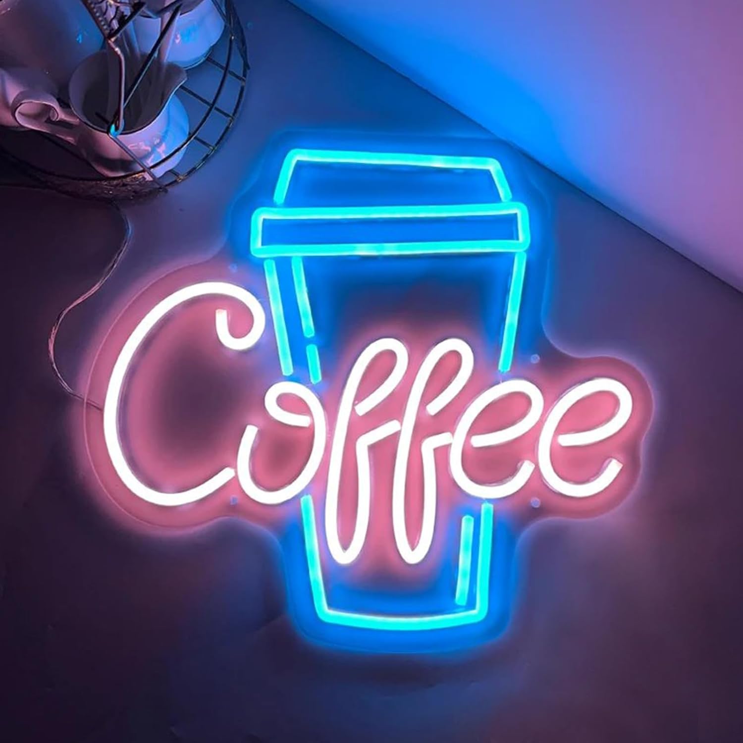 Coffee Neon Sign 16 inches USB Powered LED Coffee Light Up Sign for Coffee Bar Neon Signs Wall Decor for Coffee Club, Party, Man Cave Gifts