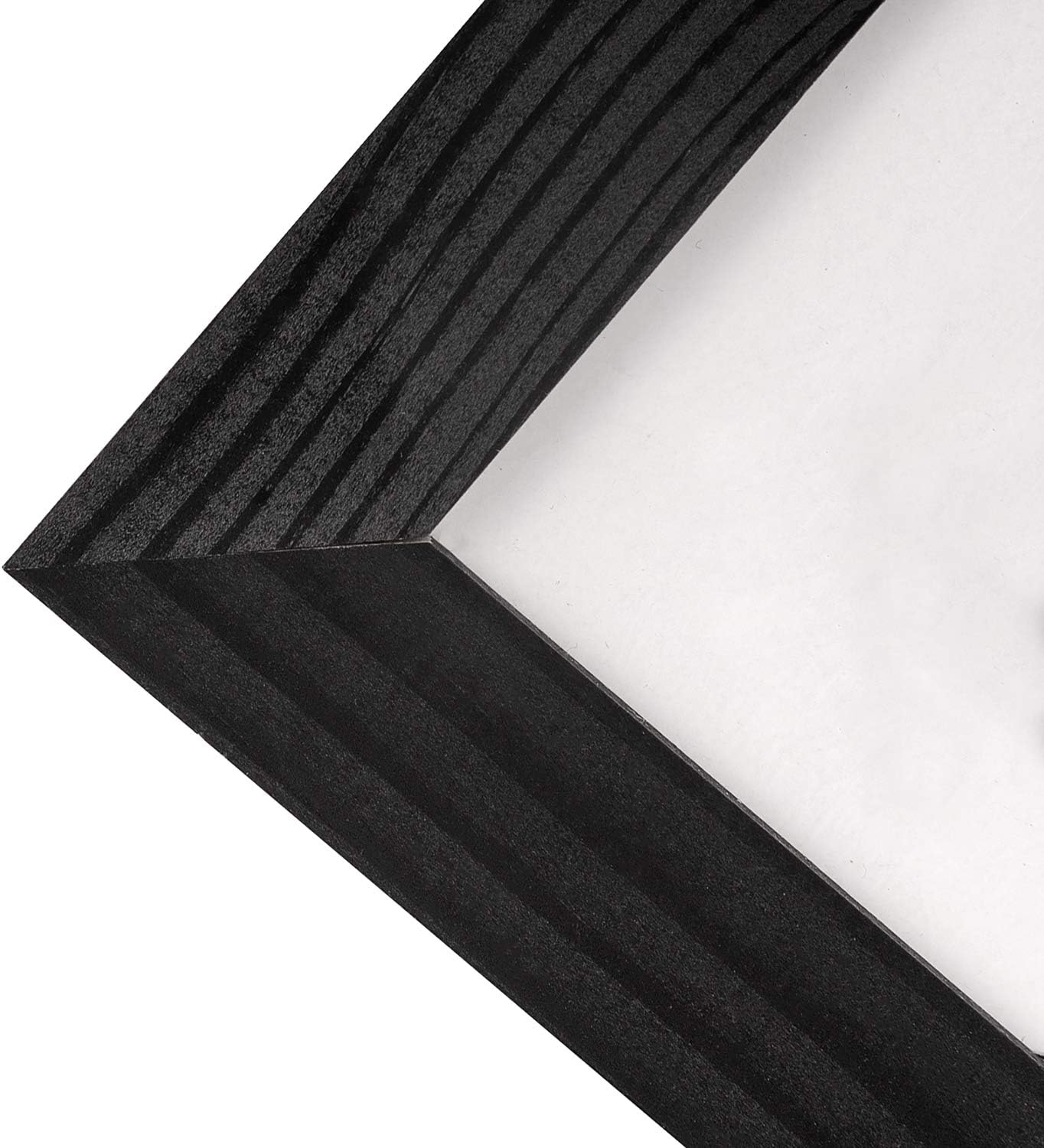 Creative Home 2 x Black Photo Picture Frame Wooden Set | 4 x 7 in | Natural Pine Wood | for Polaroid Photograph Gallery Wall | Stand & Hooks for Hanging Horizontally & Vertically | Glass