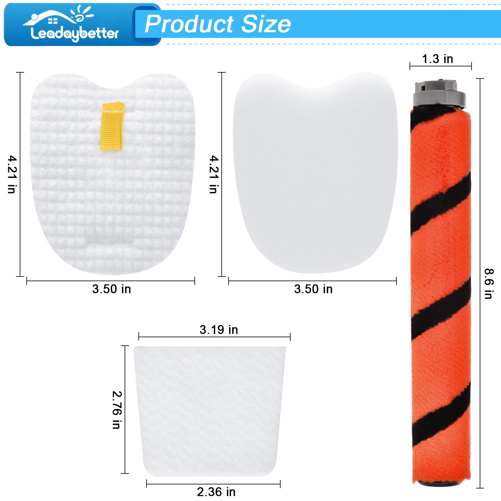 Leadaybetter Spazzola a rullo di ricambio per aspirapolvere Shark Rocket APEX DuoClean ZS360 ZS360C ZS361C ZS362 QS360QBL QS360QGN QS360QPL QS360QRD QS360QS, sostituisce le parti # XPSTFH380 & 2380
