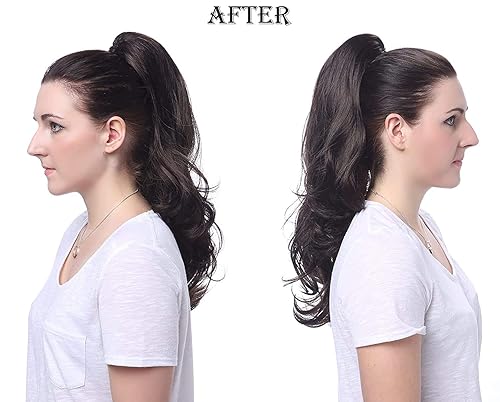 Miniatura 5 de OneDor 20 "rizado sintético clip en garra cordón cola de caballo extensión de pelo sintético postizo 6.70 oz con un clip de mandíbulagarra (R613)