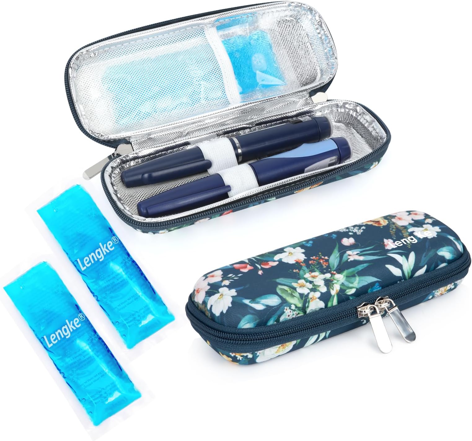YOUSHARES Portable Insulin Cooler Travel Case - TSA Approved Diabetic Medication Cooling Bag, EVA Insulated Organizer for Epi Pens, Refrigerated Diabetes Supplies Carrying Storage Kit with 2 Ice Pack
