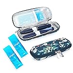 YOUSHARES Portable Insulin Cooler Travel Case - TSA Approved Diabetic Medication Cooling Bag, EVA Insulated Organizer for Epi Pens, Refrigerated Diabetes Supplies Carrying Storage Kit with 2 Ice Pack