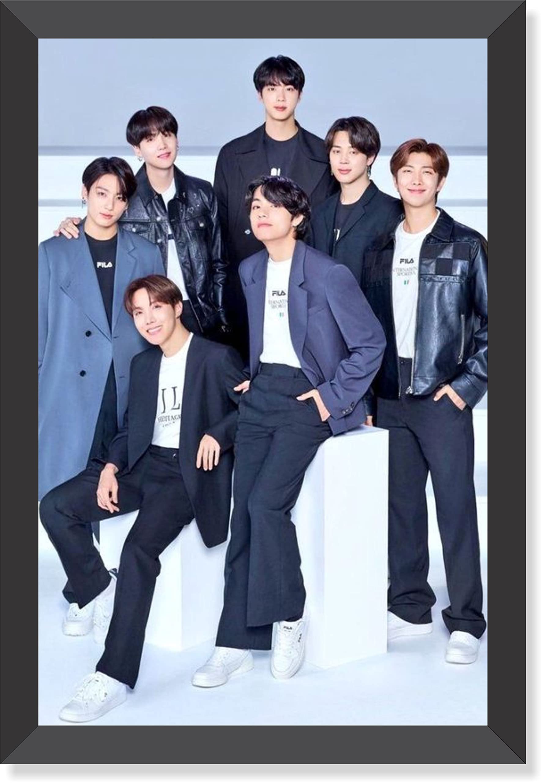 Chitransh BTS Logo Framed Poster, multicolour, Print, 14inch x