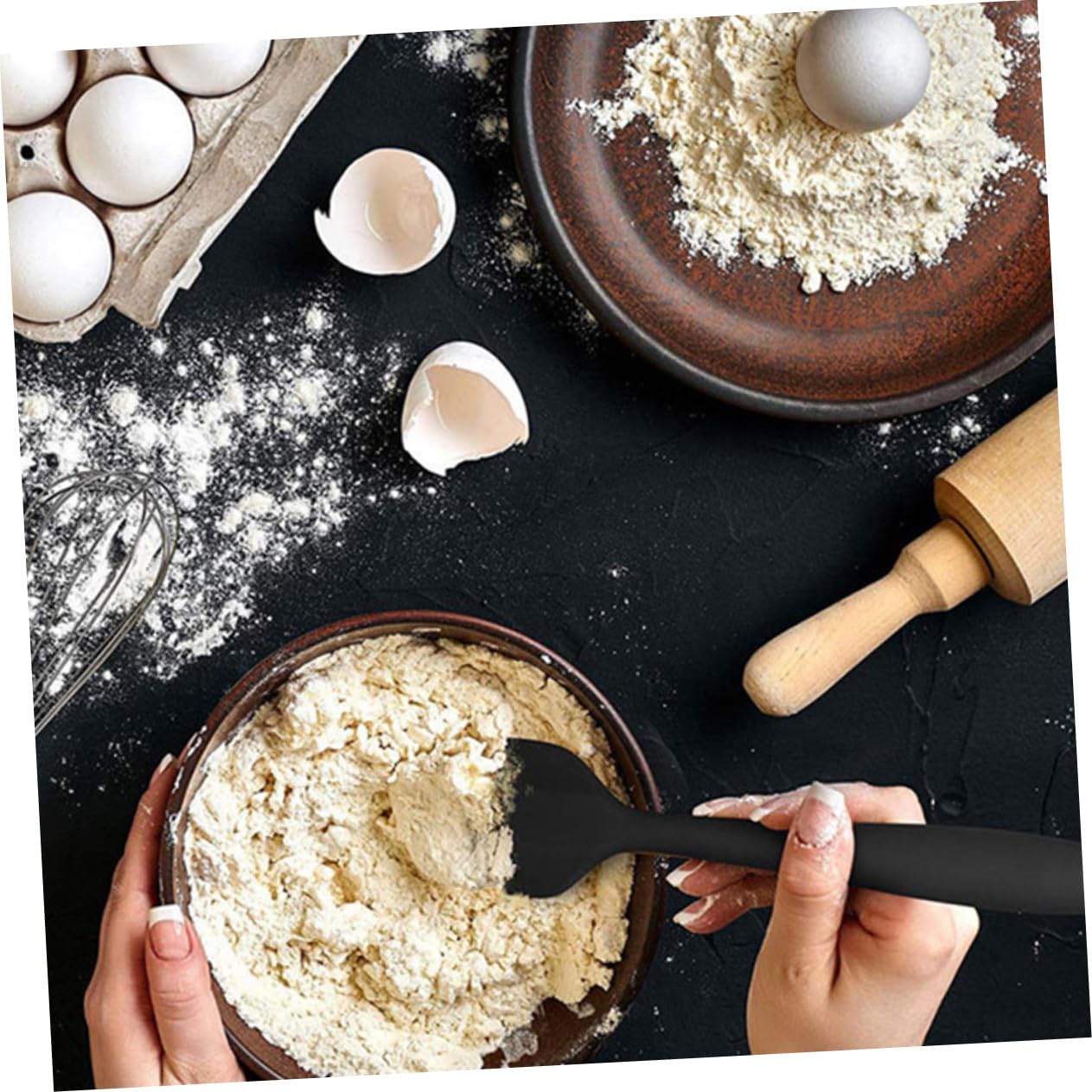 Silikon Spachtel Mit Backspatel Wärmebeständig Schaber Für Küche Backen Mischen Und Servieren Leicht Zu Reinigen Küchengeräte
