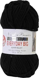 NASKA企画 ナスカプレミア エブリデイ ビッグ 毛糸 極太 col.824 ブラック 系 100g 約80m N-69