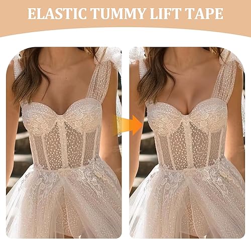 Miniatura 6 de 60 cintas corporales para mujer, cinta invisible para levantar muslos y senos, cinta elástica precortada para vestido sin espalda, boda y fiesta,